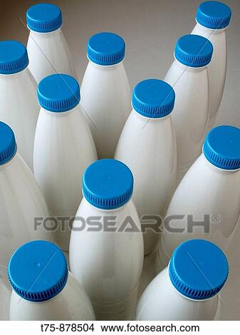 Picture - bottled milk. Fotosearch
