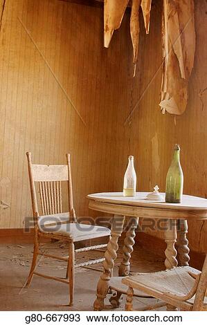 Bottles on dining room table of Bodie residence, California, USA View Large Photo Image Stock Image - Bottles on dining room table of Bodie residence, California, USA. Fotosearch