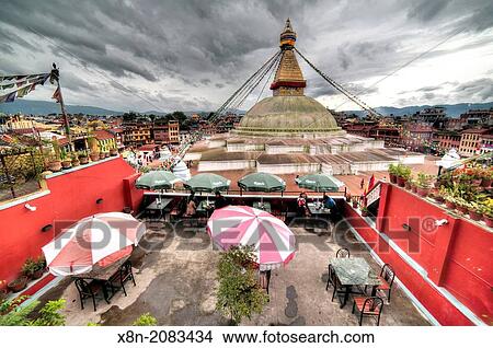 Boudhanath stupa, Kathmandu, Nepal. View Large Photo Image Picture - Boudhanath stupa, Kathmandu, Nepal.. Fotosearch