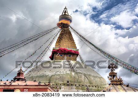 Boudhanath stupa, Kathmandu, Nepal. View Large Photo Image Stock Photo - Boudhanath stupa, Kathmandu, Nepal.. Fotosearch