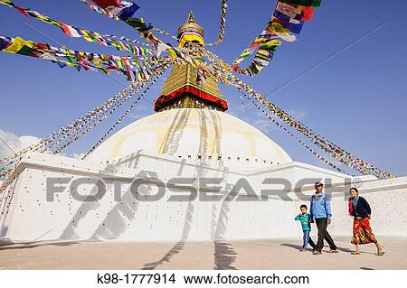 Picture - Boudhdanath Stupa, Kathmandu, Nepal, Asia. Fotosearch