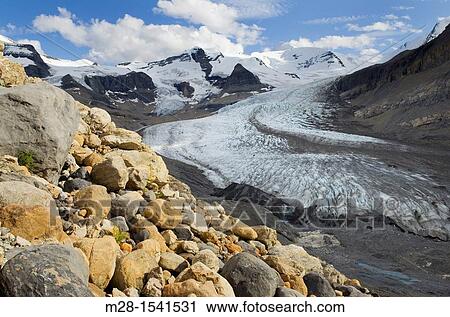 Boulder strewn lateral moraine of Robson Glacier, Mt Robson Provincial Park British Columbia Canada View Large Photo Image Stock Image - Boulder strewn lateral moraine of Robson Glacier, Mt Robson Provincial Park British Columbia Canada. Fotosearch
