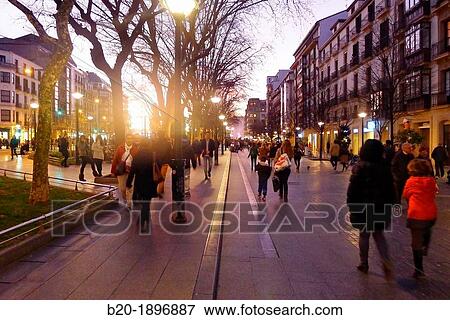 Boulevard, Donostia, San Sebastian, Gipuzkoa, Basque Country, Spain. View Large Photo Image Stock Photo - Boulevard, Donostia, San Sebastian, Gipuzkoa, Basque Country, Spain.. Fotosearch