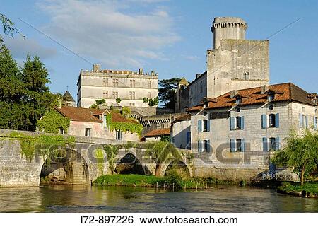 Bourdeilles, Perigord. Dordogne, Aquitaine, France View Large Photo Image Stock Photograph - Bourdeilles, Perigord. Dordogne, Aquitaine, France. Fotosearch