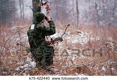 Stock Image - Bow hunting, big game. Fotosearch