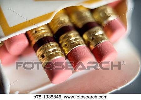 box of pencils with eraser View Large Photo Image Stock Photograph - box of pencils with eraser. Fotosearch
