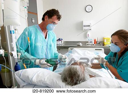 Stock Image - Box, Resuscitation unit. Hospital Universitario de Gran Canaria Doctor Negrin, Las Palmas de Gran Canaria. Canary Islands, Spain. Fotosearch