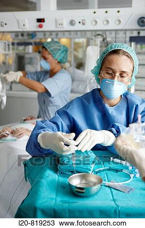 Stock Image - Box, Resuscitation unit. Hospital Universitario de Gran Canaria Doctor Negrin, Las Palmas de Gran Canaria. Canary Islands, Spain. Fotosearch