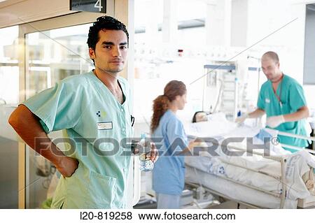 Stock Photo - Box, Resuscitation unit. Hospital Universitario de Gran Canaria Doctor Negrin, Las Palmas de Gran Canaria. Canary Islands, Spain. Fotosearch