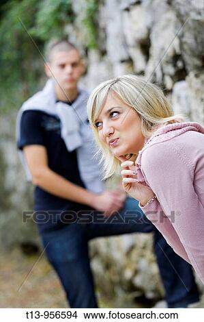 Boy and girl are flirting View Large Photo Image Picture - Boy and girl are flirting. Fotosearch
