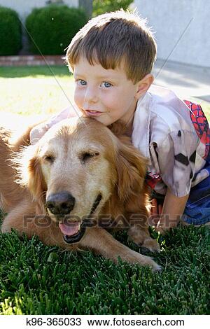 Boy and his dog View Large Photo Image Stock Image - Boy and his dog. Fotosearch
