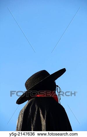Stock Photograph - Boy dressed as zorro at a carnival in rome italy. Fotosearch