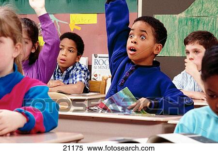 Boy in elementary school classroom knows the answer. Boston. Massachusetts. USA View Large Photo Image Stock Photography - Boy in elementary school classroom knows the answer. Boston. Massachusetts. USA. Fotosearch