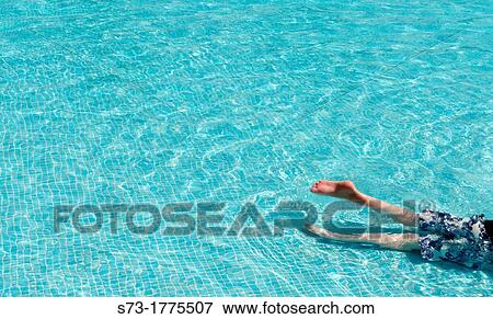 Boy in swimming pool View Large Photo Image Stock Photo - Boy in swimming pool. Fotosearch