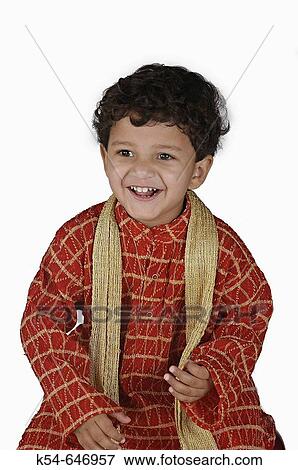 Boy in traditional indian outfit. View Large Photo Image Stock Photo - Boy in traditional indian outfit.. Fotosearch