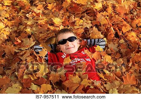 boy lying in pile of leaves, fall Zuerich, Switzerland View Large Photo Image Stock Image - boy lying in pile of leaves, fall Zuerich, Switzerland. Fotosearch