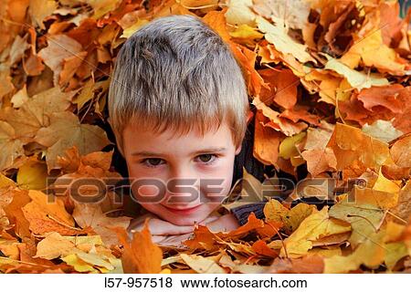 boy lying in pile of leaves, fall Zuerich, Switzerland View Large Photo Image Stock Photo - boy lying in pile of leaves, fall Zuerich, Switzerland. Fotosearch