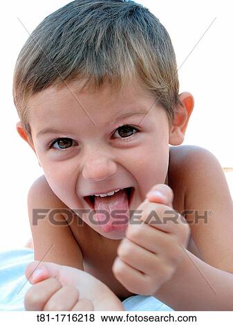 Stock Photo - Boy portrait. Fotosearch