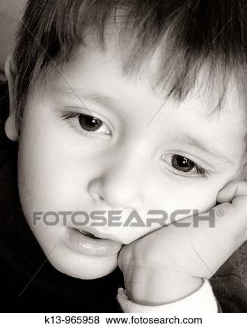 Boy thinking View Large Photo Image Stock Photo - Boy thinking. Fotosearch