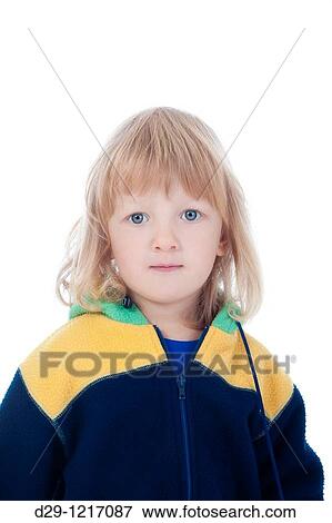 boy with long blond hair standing looking at camera View Large Photo Image Stock Photo - boy with long blond hair standing looking at camera. Fotosearch