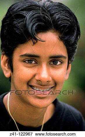 Stock Photo - Boy with orthodontics. Fotosearch