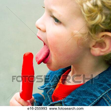 Boy with popsicle View Large Photo Image Stock Image - Boy with popsicle. Fotosearch
