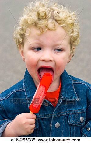 Boy with popsicle View Large Photo Image Stock Photography - Boy with popsicle. Fotosearch
