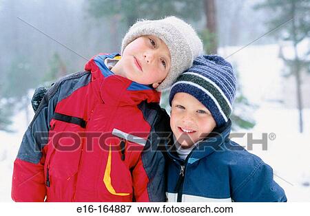 Boys dressed for winter View Large Photo Image Stock Photo - Boys dressed for winter. Fotosearch