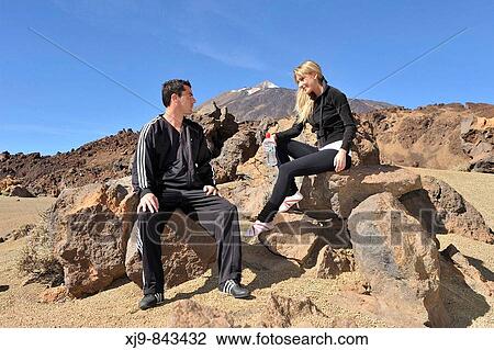 Boys on seatting Teide National Park. View Large Photo Image Stock Image - Boys on seatting Teide National Park.. Fotosearch