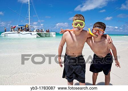 Boys Snorkelling, Playa Pilar Beach, Cayo Coco, Cuba View Large Photo Image Stock Photo - Boys Snorkelling, Playa Pilar Beach, Cayo Coco, Cuba. Fotosearch