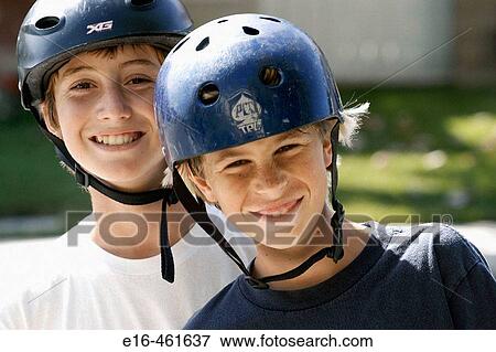 boys with bike helmets View Large Photo Image Stock Photo - boys with bike helmets. Fotosearch