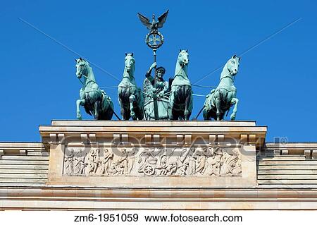 Brandenburg gate, blue sky, Berlin, Germany View Large Photo Image Stock Photo - Brandenburg gate, blue sky, Berlin, Germany. Fotosearch