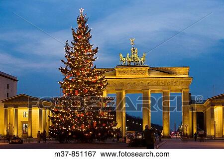 Brandenburg Gate during Christmas time, Berlin, Germany View Large Photo Image Stock Photo - Brandenburg Gate during Christmas time, Berlin, Germany. Fotosearch