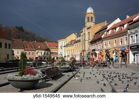Brasov Council Square, Romania View Large Photo Image Stock Photography - Brasov Council Square, Romania. Fotosearch