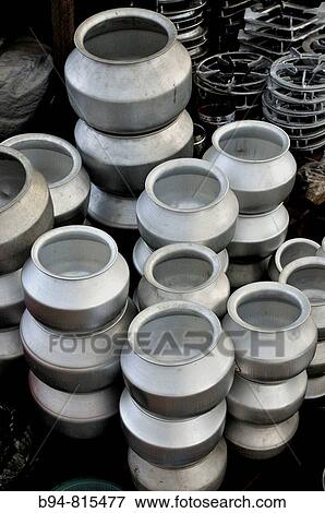 Brass vessels, Colombo, Sri Lanka View Large Photo Image Stock Photo - Brass vessels, Colombo, Sri Lanka. Fotosearch