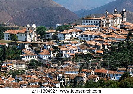 Stock Photo - Brazil, Minas Gerais, Ouro Preto, general view,. Fotosearch