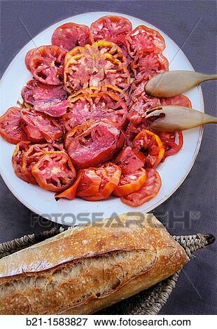 Bread and tomatoes salad, Gironde, Aquitaine, France View Large Photo Image Stock Photo - Bread and tomatoes salad, Gironde, Aquitaine, France. Fotosearch