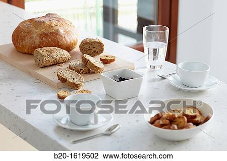 Bread, breakfast, kitchen furniture, exhibition and sale View Large Photo Image Stock Image - Bread, breakfast, kitchen furniture, exhibition and sale. Fotosearch