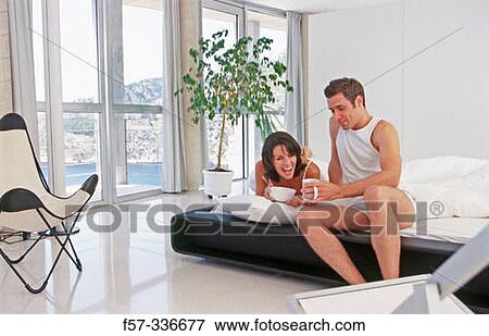 Breakfast in bed View Large Photo Image Stock Photo - Breakfast in bed. Fotosearch