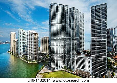 Picture - Brickell Island and Downtown skyline, Miami, Florida, USA. Fotosearch