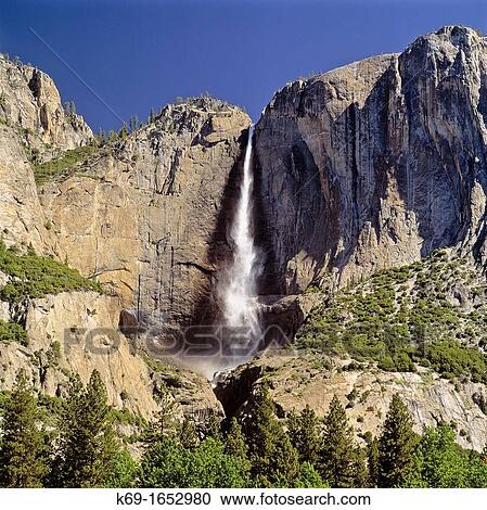 Bridalveil Fall is one of the most prominent waterfalls in the Yosemite Valley in California View Large Photo Image Stock Image - Bridalveil Fall is one of the most prominent waterfalls in the Yosemite Valley in California. Fotosearch