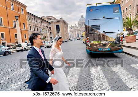 Bride and groom at the Vatican View Large Photo Image Stock Photography - Bride and groom at the Vatican. Fotosearch