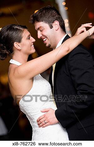 Stock Photograph - Bride and Groom Dancing. Fotosearch
