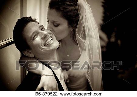 Bride and Groom Kissing View Large Photo Image Stock Image - Bride and Groom Kissing. Fotosearch