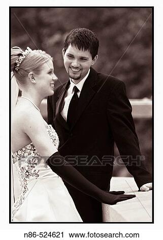 Bride and groom laughing View Large Photo Image Stock Image - Bride and groom laughing. Fotosearch