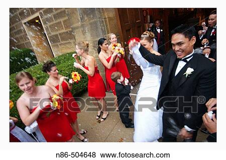 Bride and groom leaving church View Large Photo Image Stock Photo - Bride and groom leaving church. Fotosearch