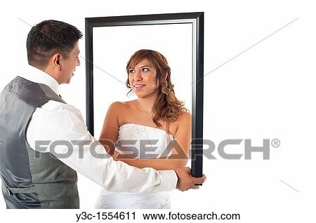 Stock Image - Bride and Groom Newlyweds. Fotosearch