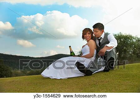 Stock Photo - Bride and Groom Newlyweds. Fotosearch