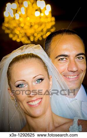 Stock Photography - Bride and groomclose up. Fotosearch
