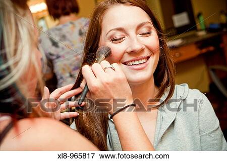Bride getting ready, hair salon, makeup View Large Photo Image Stock Photo - Bride getting ready, hair salon, makeup. Fotosearch